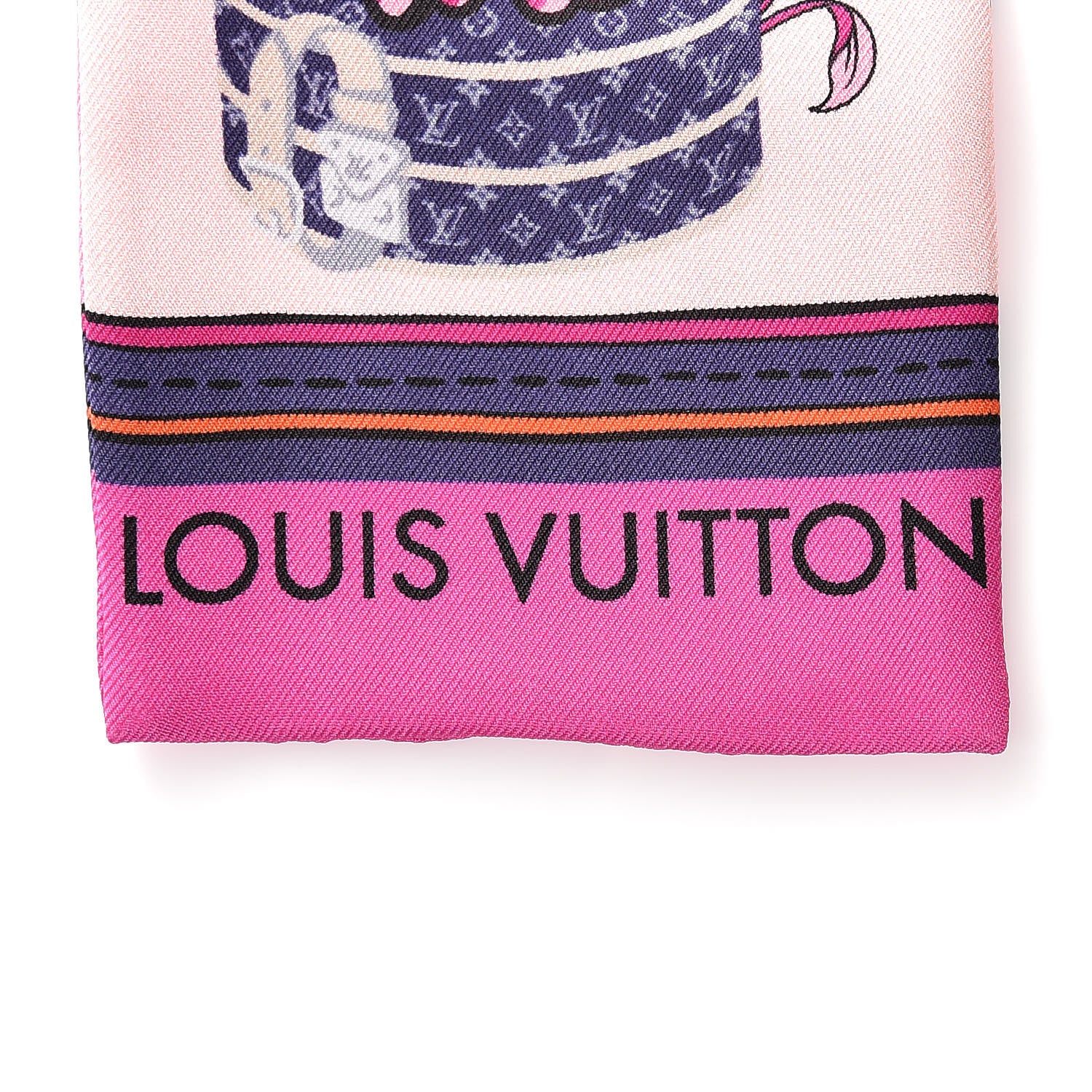 Louis Vuitton Silk Monogram Superstition Bandeau Rose 6 of 7