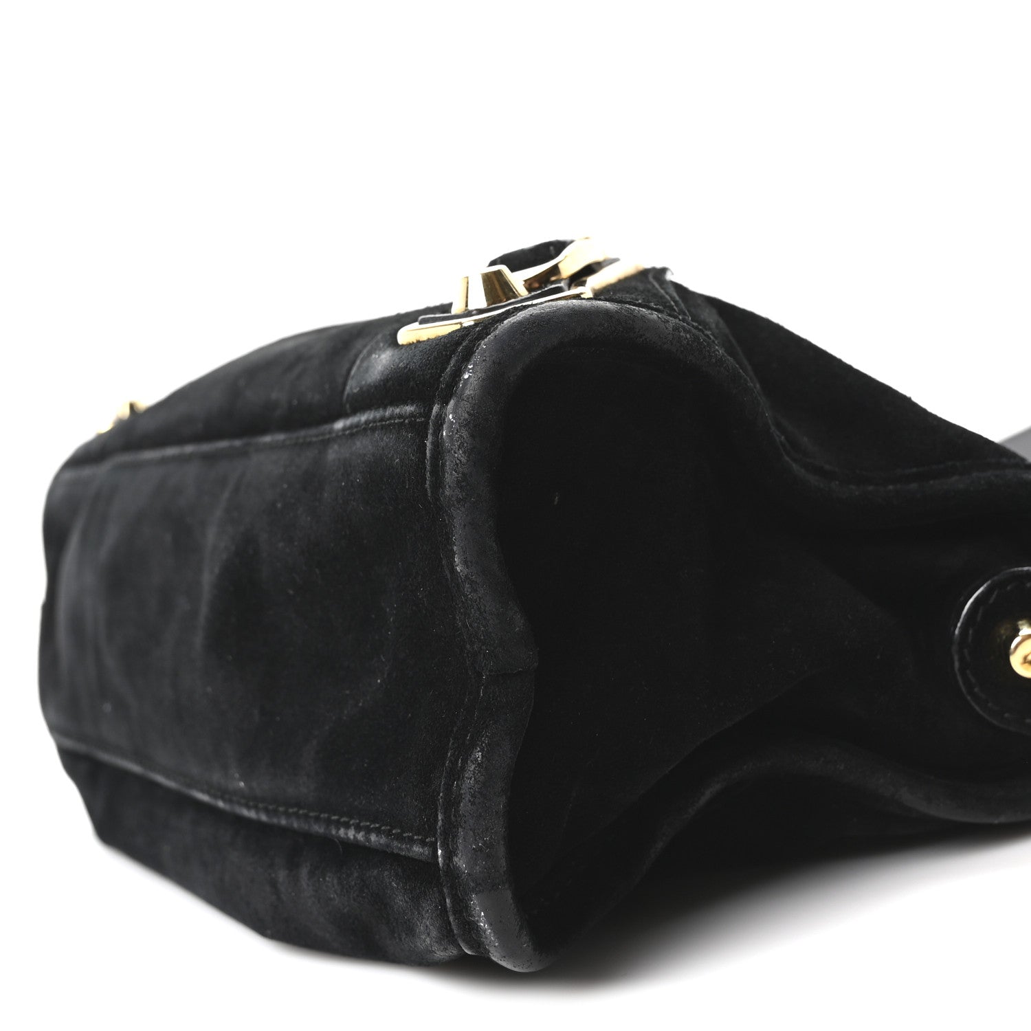 Balenciaga Baby Daim Suede Gold Metallic Edge Hardware Mini City Black 11 of 11