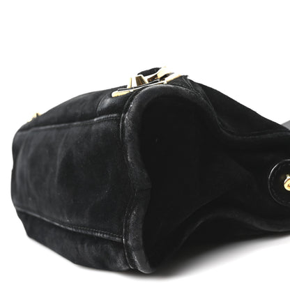 Balenciaga Baby Daim Suede Gold Metallic Edge Hardware Mini City Black 11 of 11