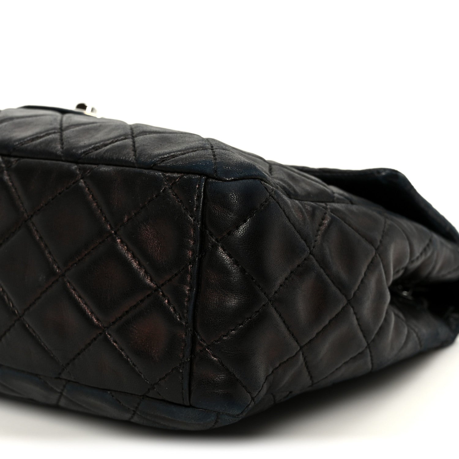 Chanel Washed Lambskin Quilted Maxi Single Flap Black 11 of 15