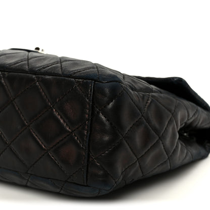Chanel Washed Lambskin Quilted Maxi Single Flap Black 11 of 15