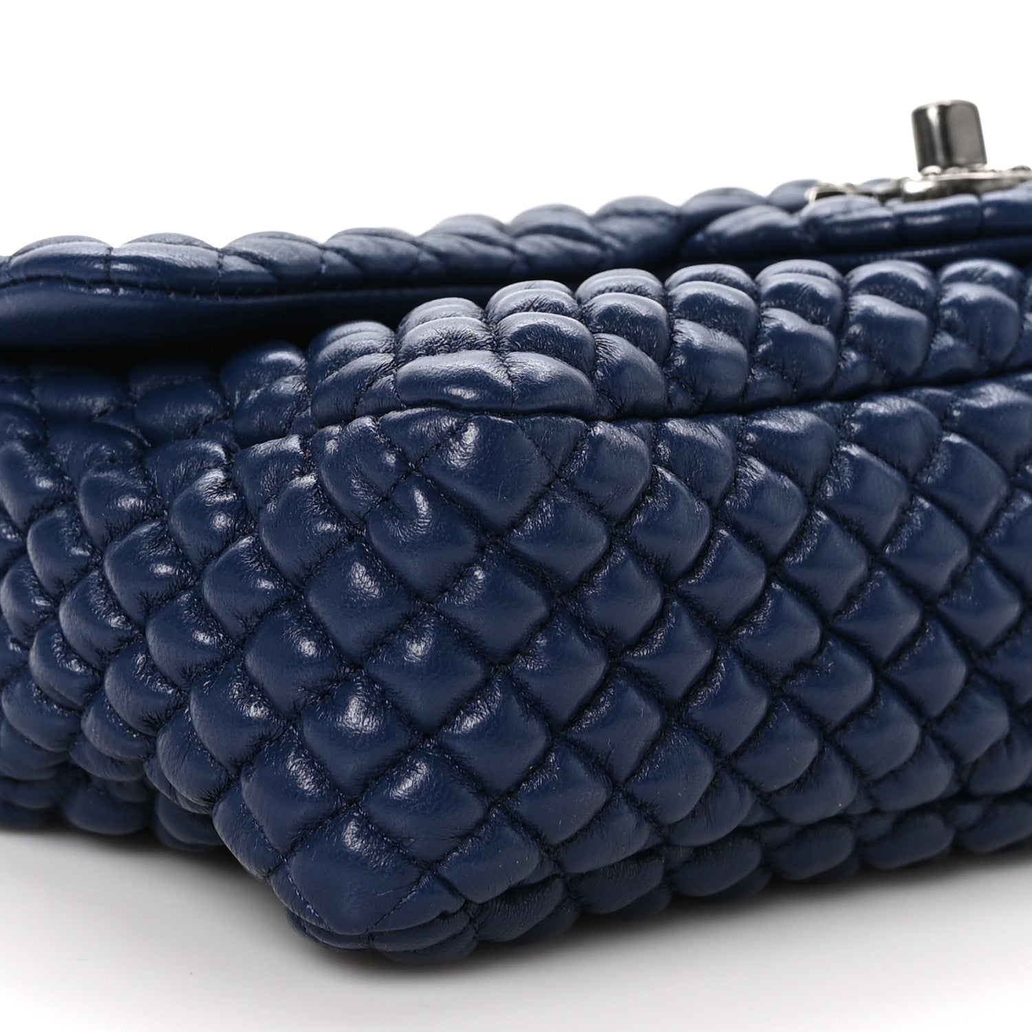 Chanel Calfskin Micro Quilted Small Flap Navy 9 of 11