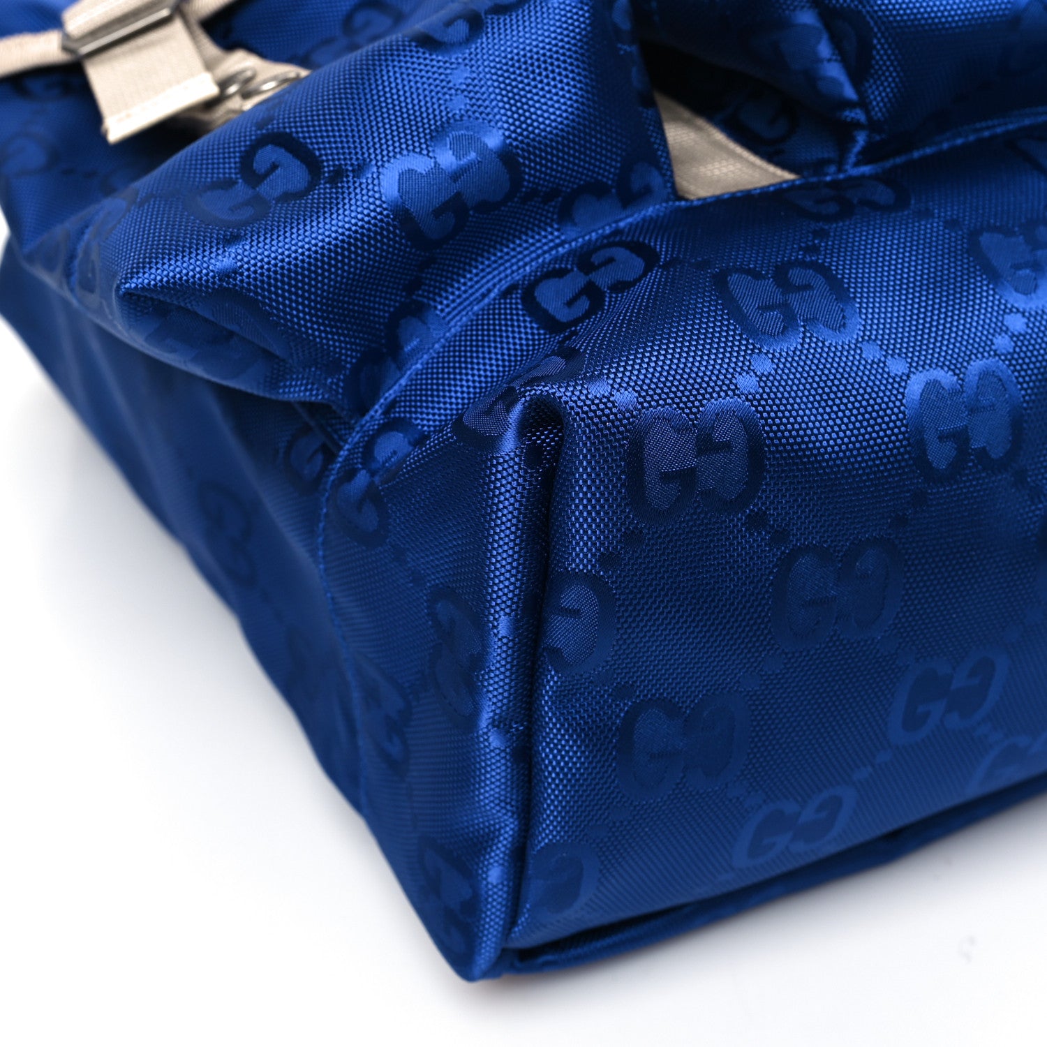 Gucci Econyl Nylon Monogram Off The Grid Utility Pocket Backpack Orient Blue New Plaster 8 of 9
