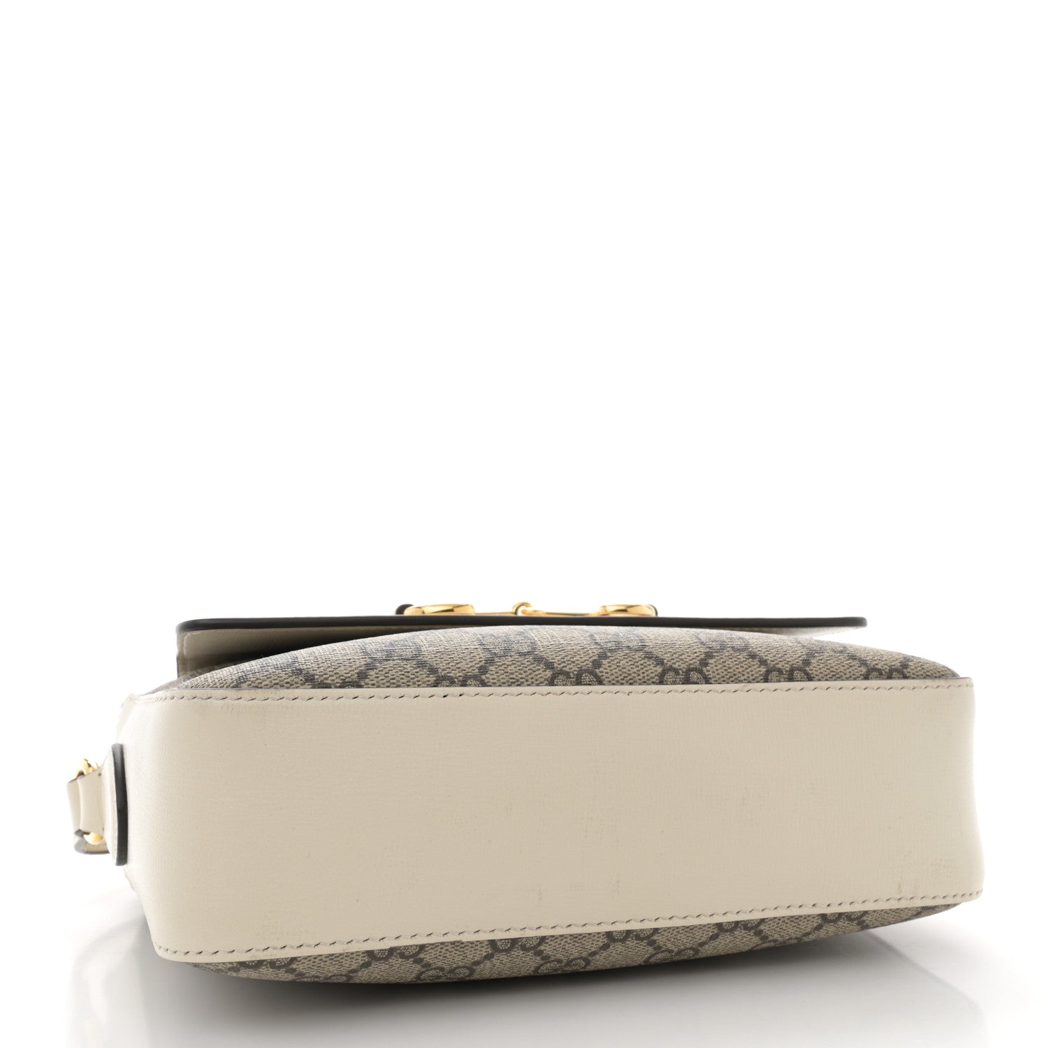 Gucci GG Supreme Monogram Small Horsebit 1955 Shoulder Bag Beige Mystic White 4 of 12