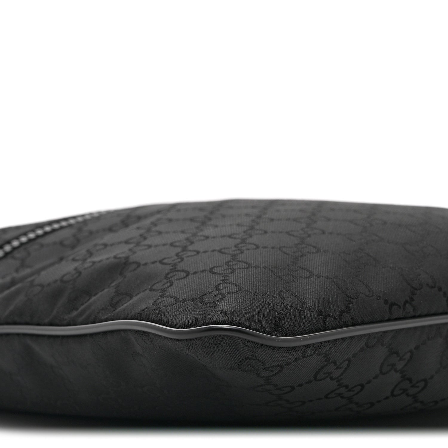 Gucci Nylon Monogram Small Flat Messenger Bag Black 10 of 11