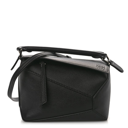 Loewe Calfskin Mini Puzzle Edge Bag Black 1 of 9
