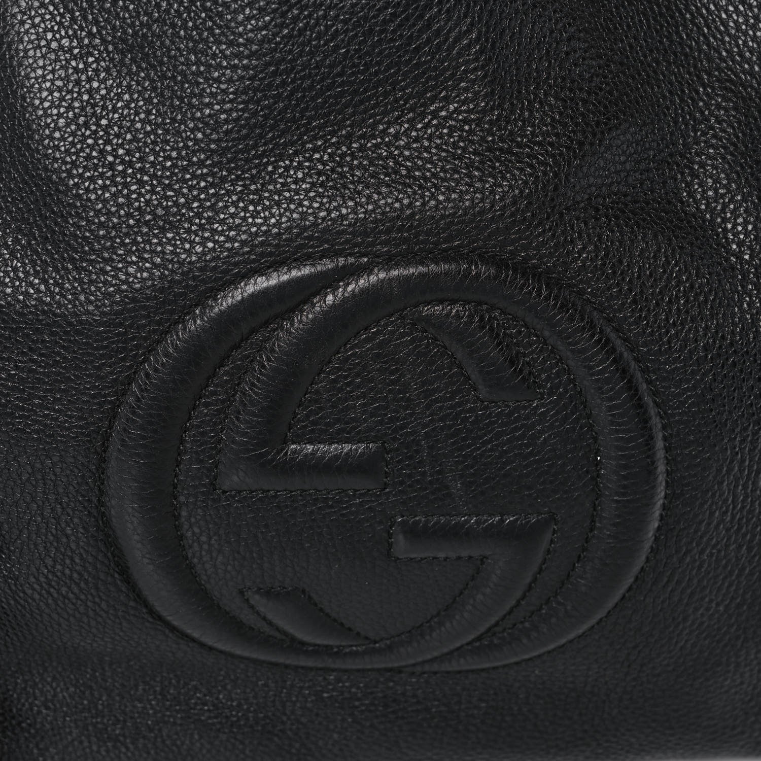 Gucci Pebbled Calfskin Large Soho Chain Shoulder Bag Black 18 of 18