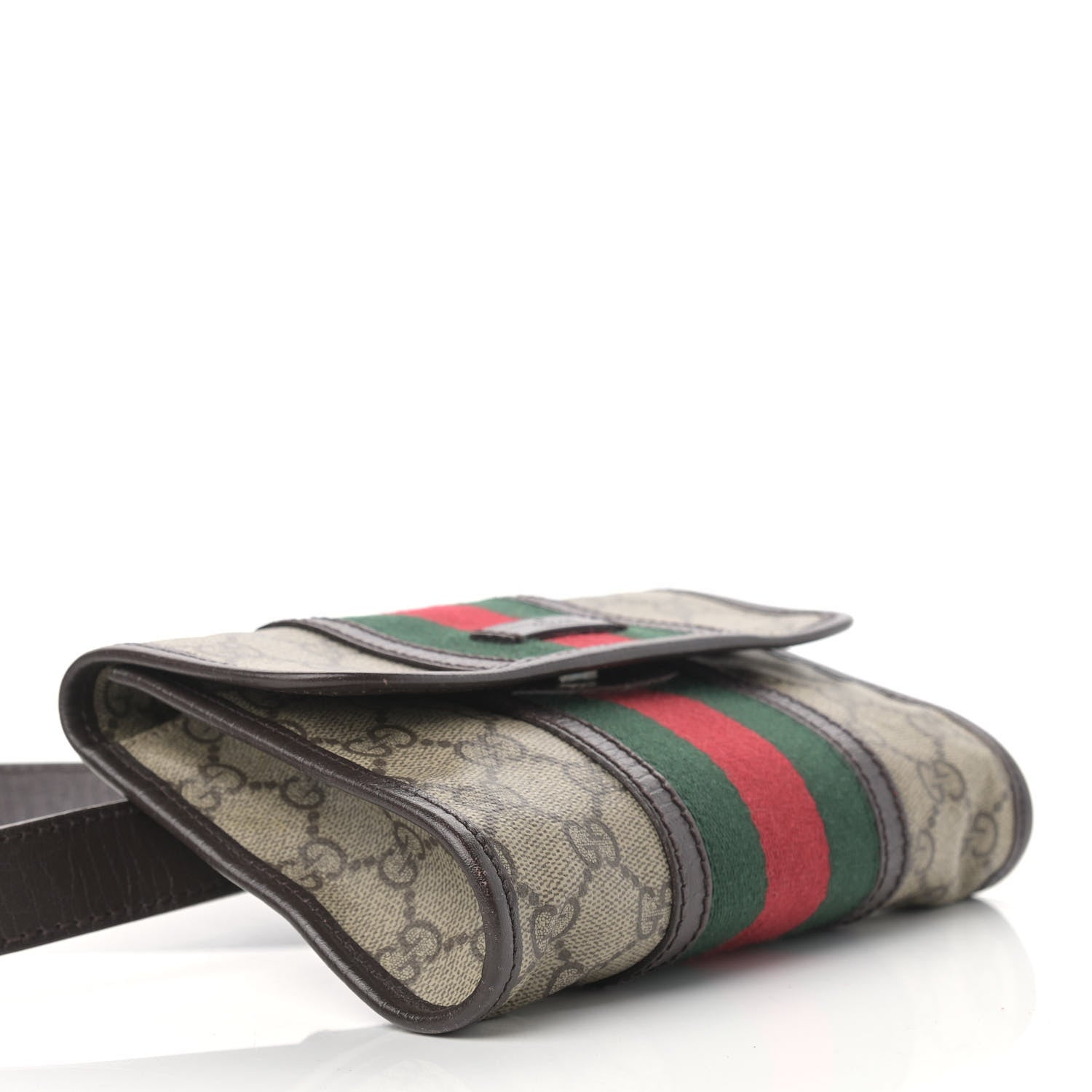 Gucci GG Monogram Plus Web Belt Bag Dark Brown 4 of 10