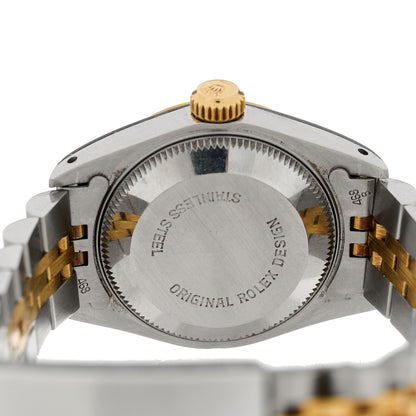Rolex Stainless Steel 18K Yellow Gold 26mm Oyster Perpetual Datejust Watch White 69173 4 of 5