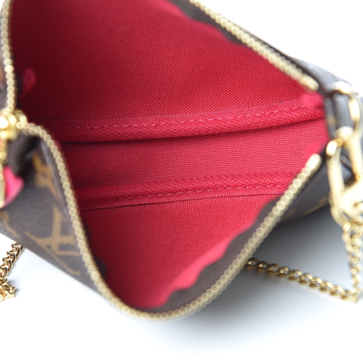 Louis Vuitton Monogram 2019 Christmas Animation Mini Courchevel Pochette Accessories Fuchsia 5 of 7