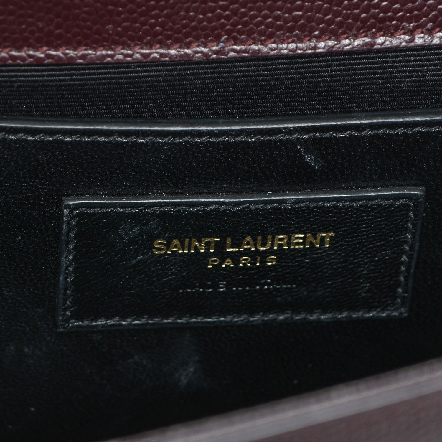 Saint Laurent Grain De Poudre Medium Classic Monogram Kate Satchel Amaranto 6 of 6