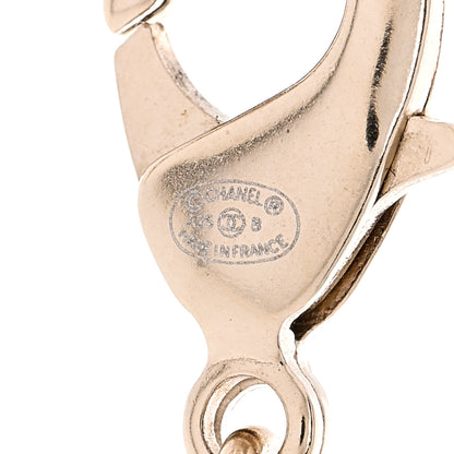 Chanel Crystal CC Round Pendant Necklace Gold 5 of 7