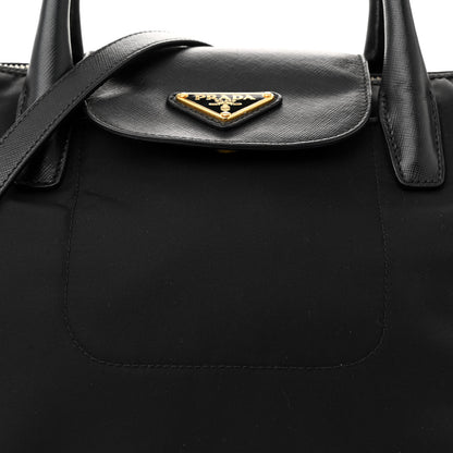 Prada Tessuto Nylon Saffiano Tote Black 7 of 14