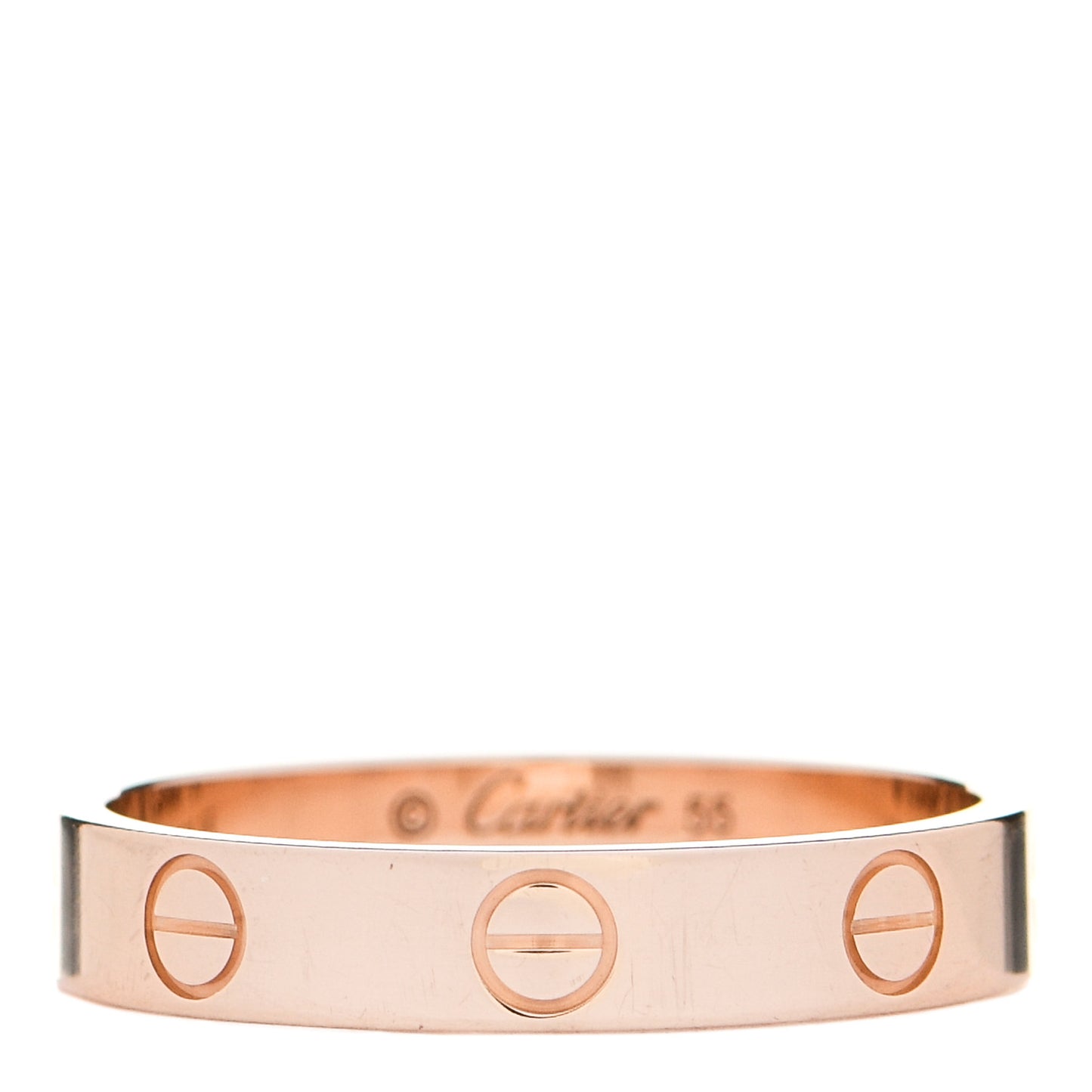 18K Pink Gold 3.5mm LOVE Wedding Band Ring 55 7.25