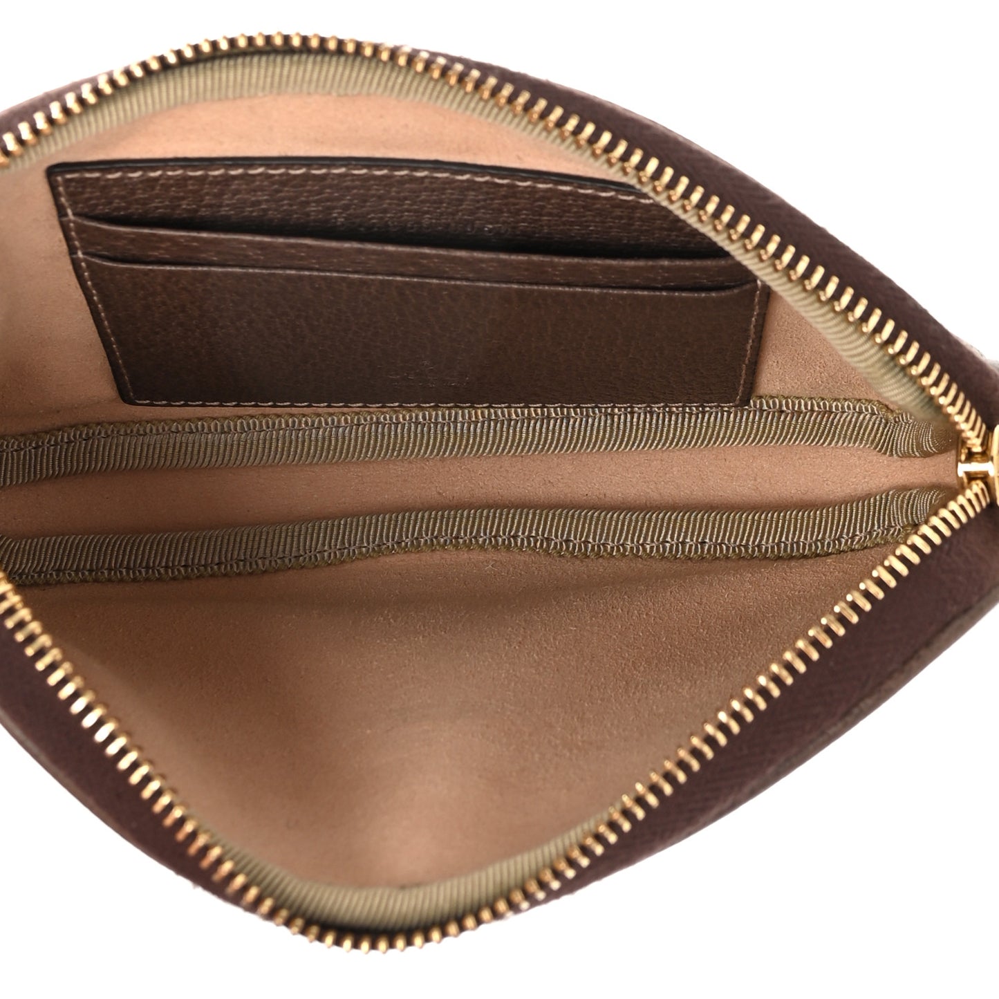 GG Supreme Monogram Ophidia Phone Case Wristlet Brown