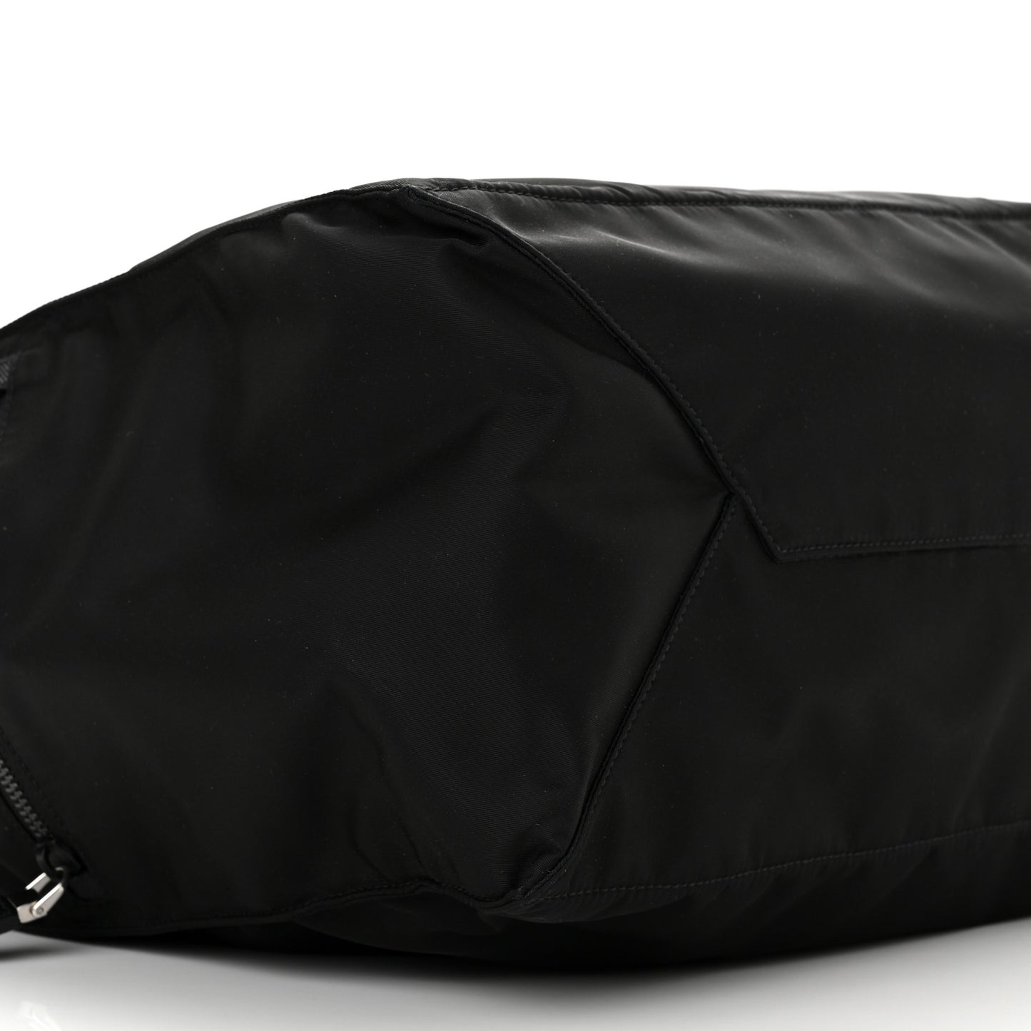 Tessuto Nylon Saffiano Shopping Tote Black