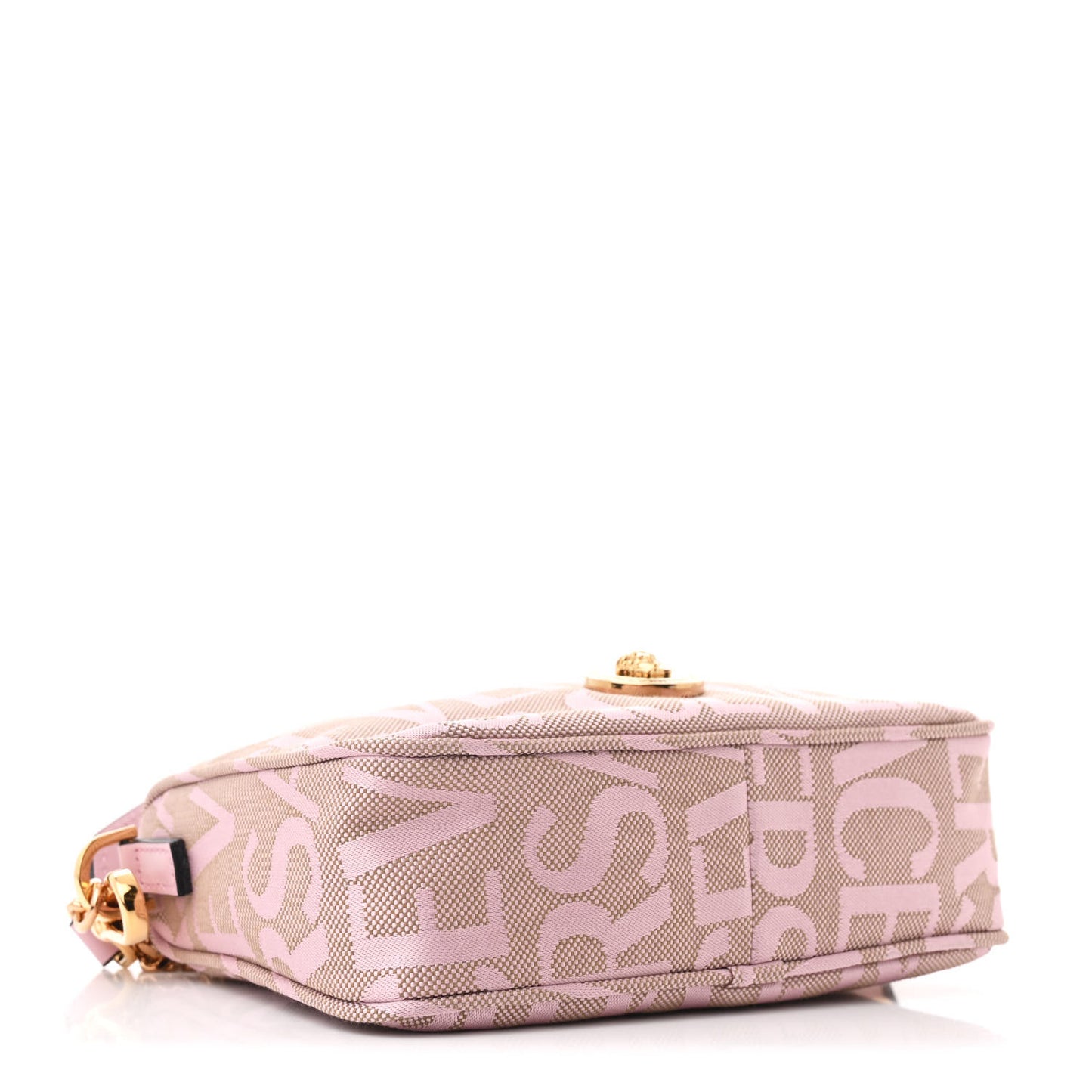 Calfskin Canvas Allover La Medusa Shoulder Bag Pink