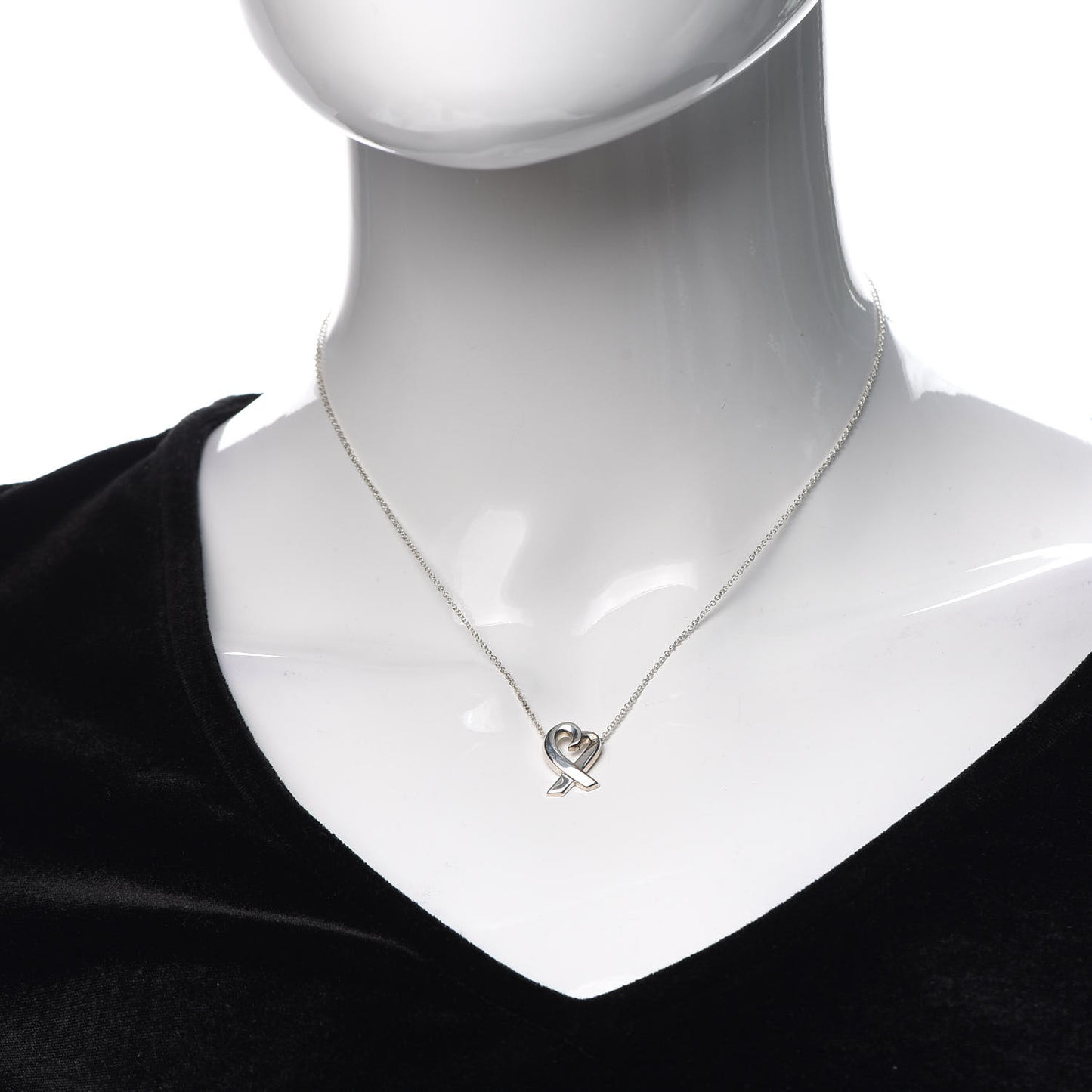 Sterling Silver Small Paloma Picasso Loving Heart Pendant Necklace