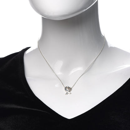 Tiffany Sterling Silver Small Paloma Picasso Loving Heart Pendant Necklace 2 of 5