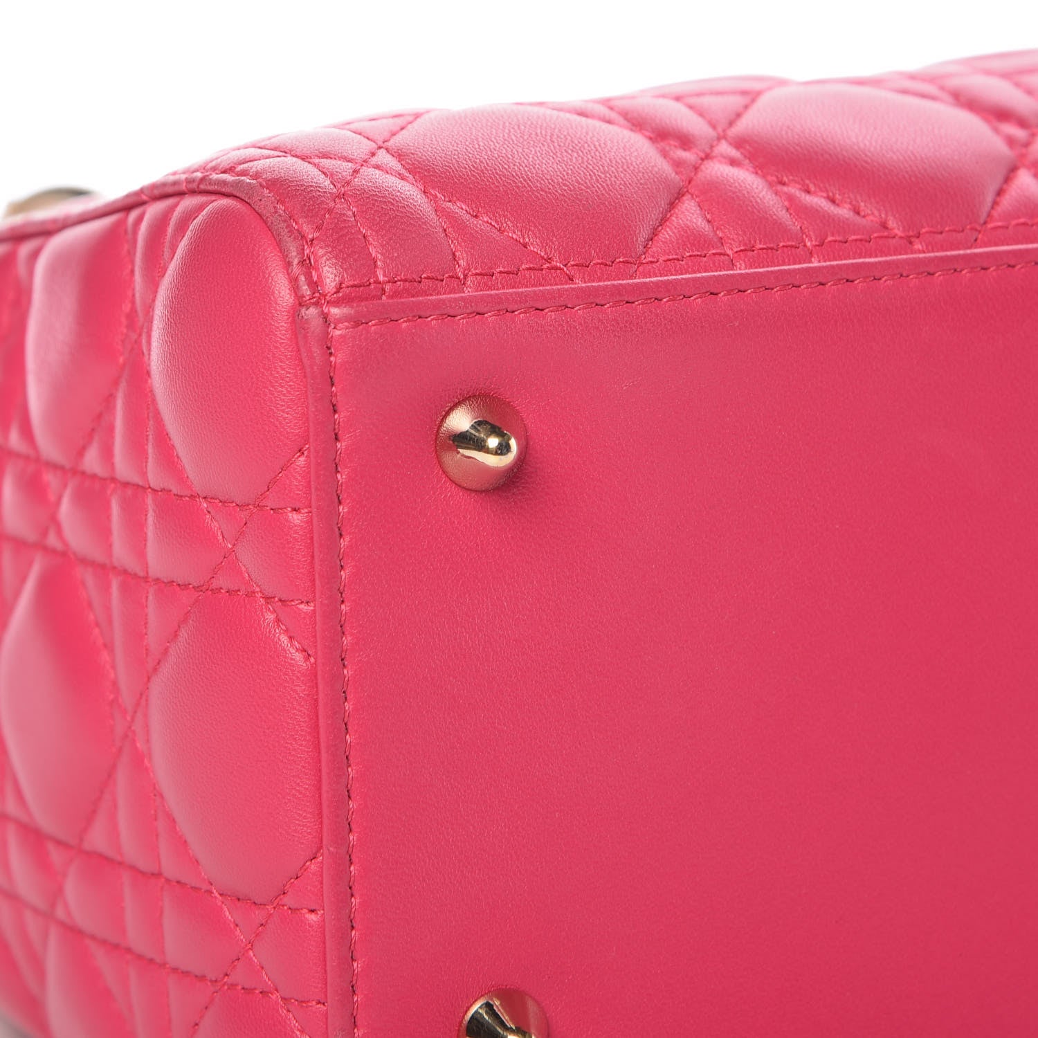 Christian Dior Lambskin Cannage Medium Lady Dior Pink 13 of 13