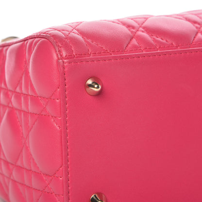 Christian Dior Lambskin Cannage Medium Lady Dior Pink 13 of 13