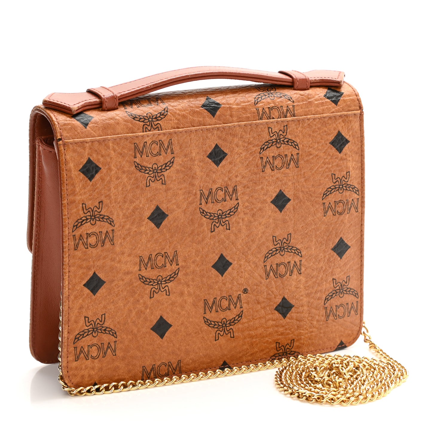 Visetos Flap Shoulder Bag Cognac