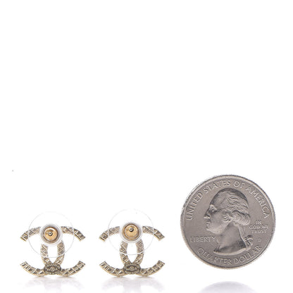Chanel Quilted CC Earrings Gold 2 of 5