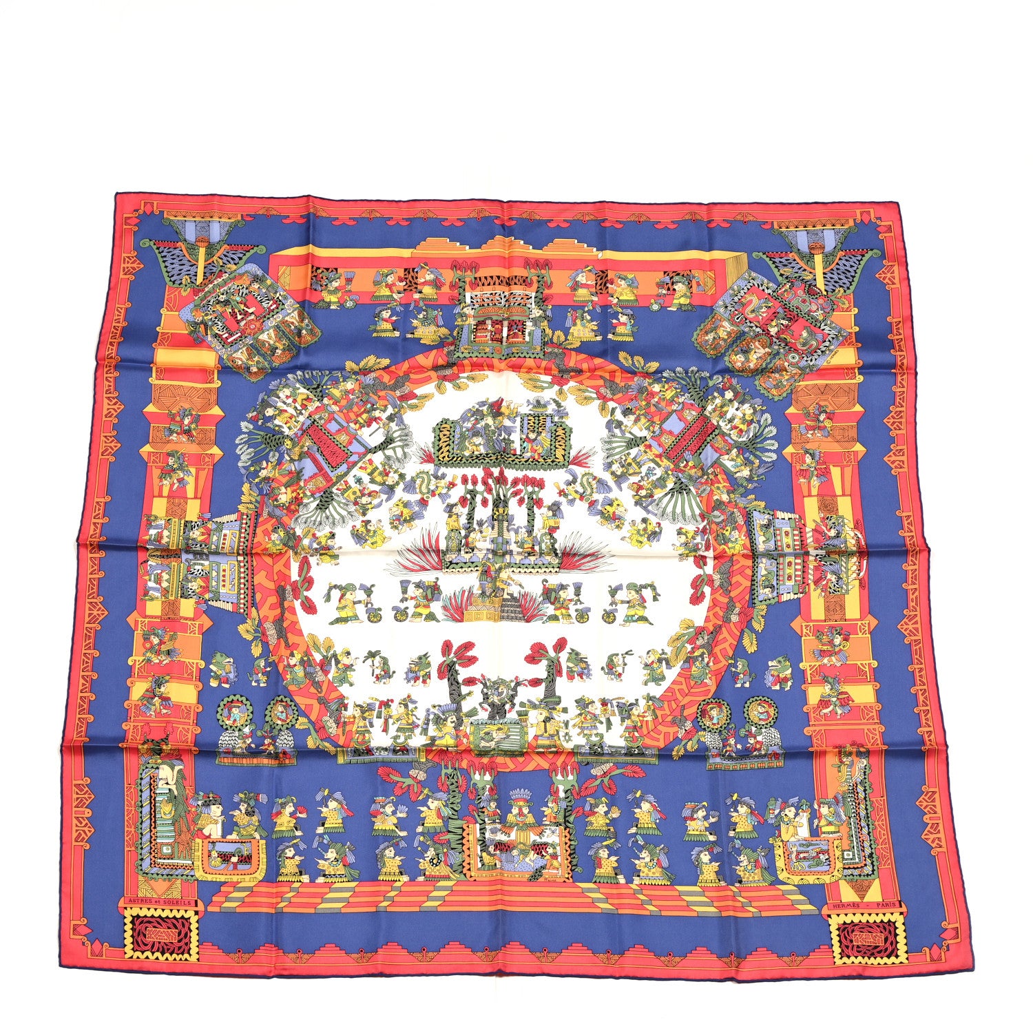 Hermes Silk Astres et Soleils Scarf 90 1 of 5