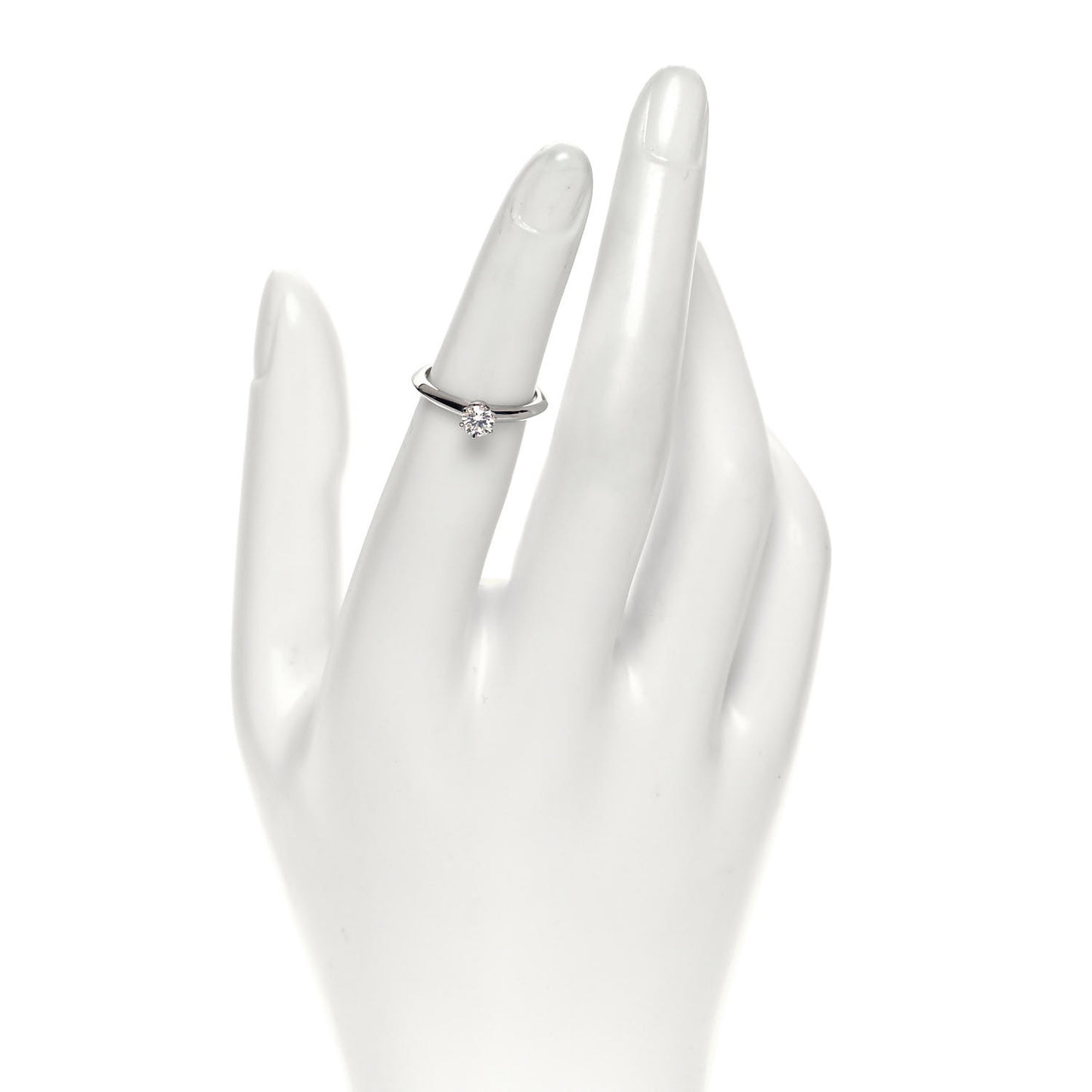 Platinum Diamond .31ct Solitaire Engagement Ring 48 4.5