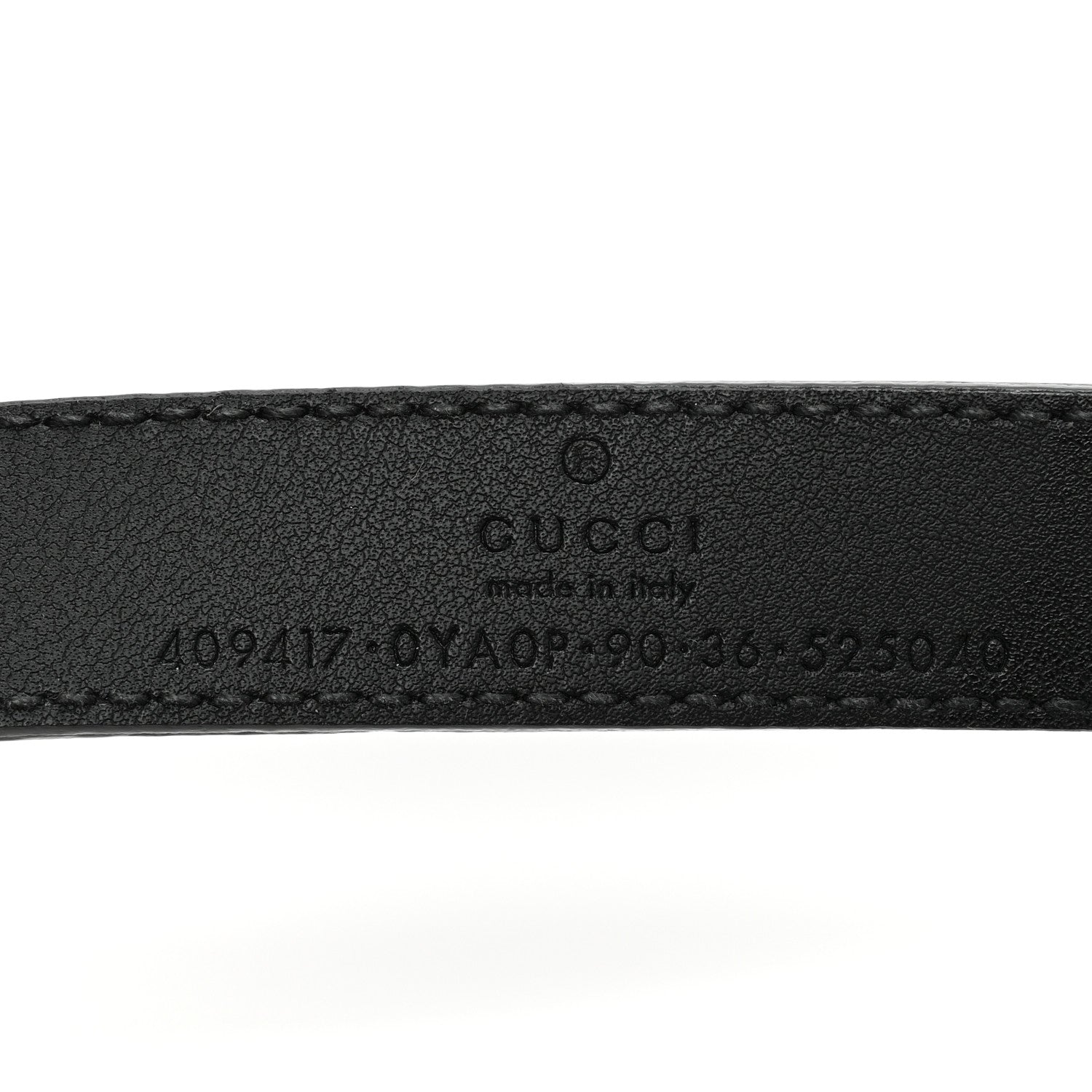 Gucci Plutone Calfskin Palladium Double G 20mm Belt 90 36 Black 3 of 4