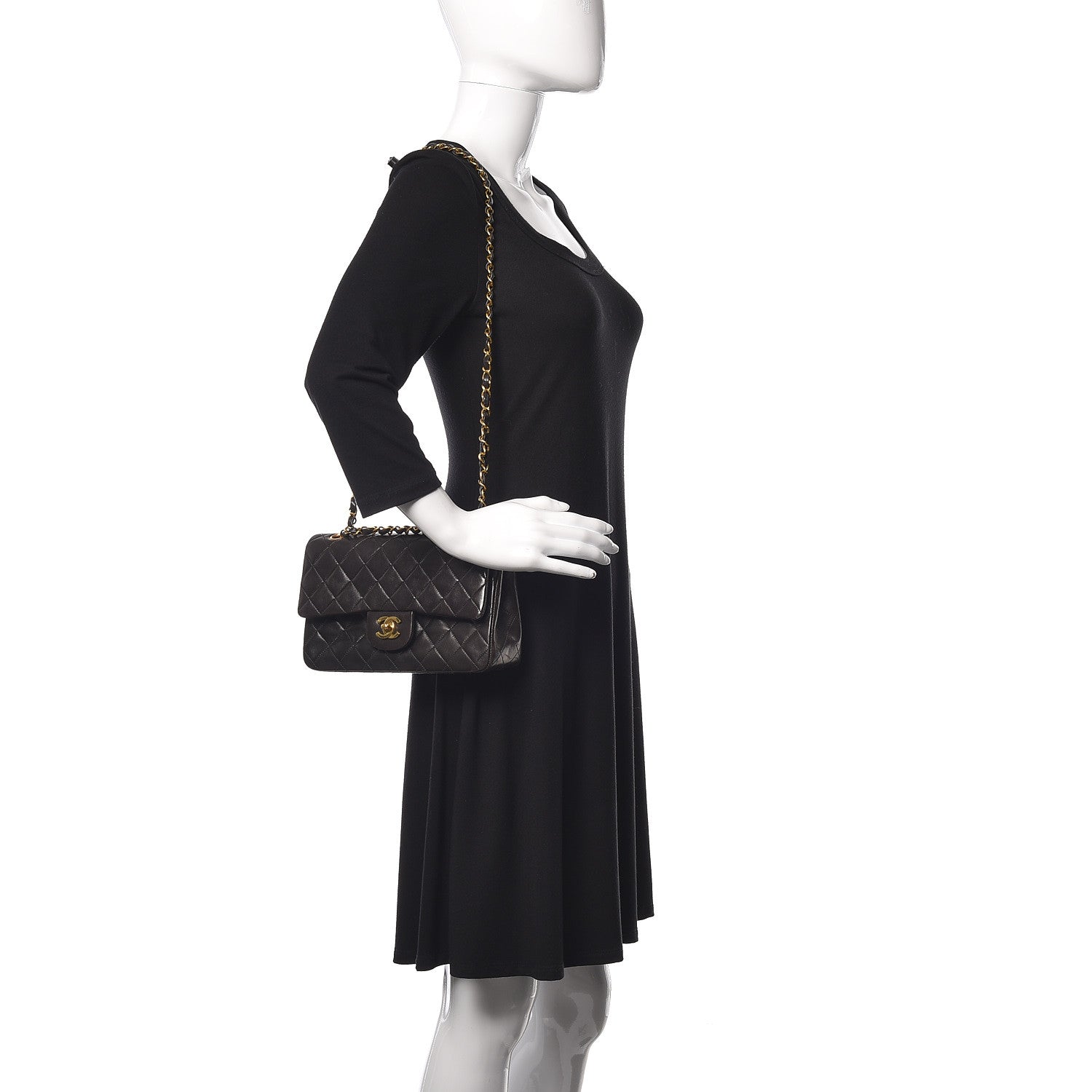 Chanel Lambskin Quilted Small Double Flap Black 2 of 18