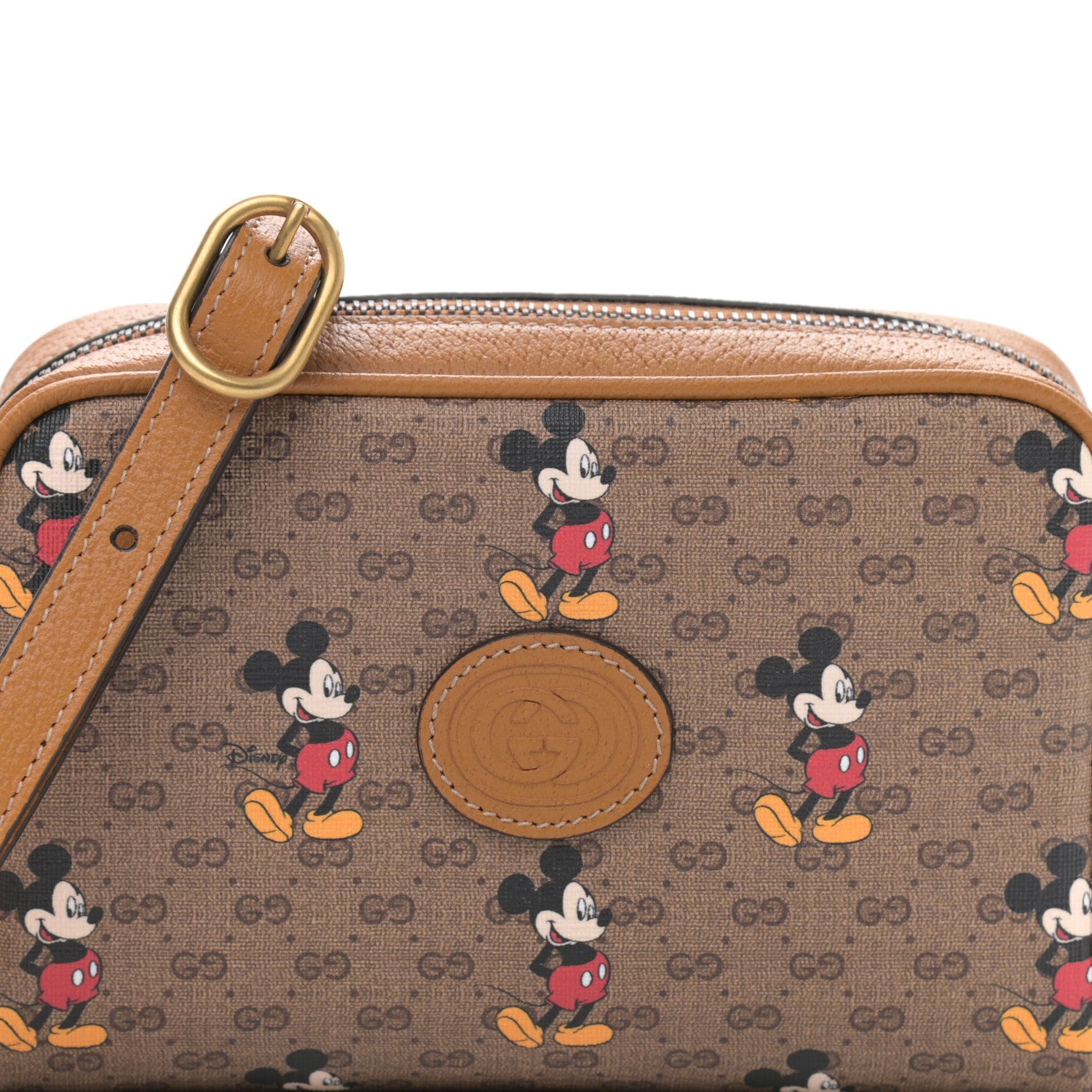 Gucci X DISNEY Mini Vintage GG Supreme Monogram Mickey Mouse Shoulder Bag Beige Vintage Sun Oil 8 of 11
