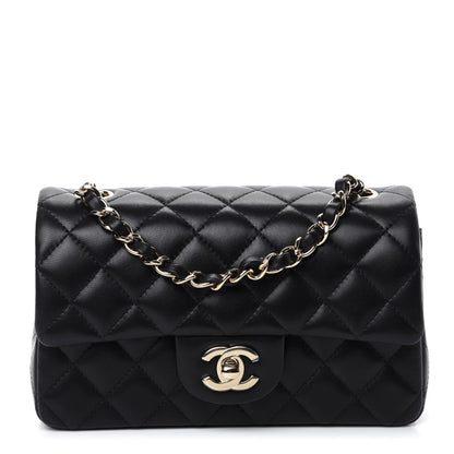 Chanel Lambskin Quilted Mini Rectangular Flap Black 1 of 10
