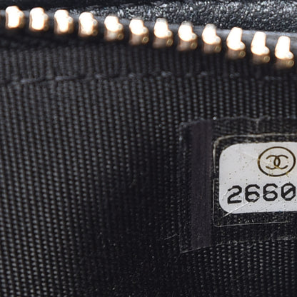 Chanel Iridescent Lambskin Quilted Pearl Clutch With Chain Black 10 of 10