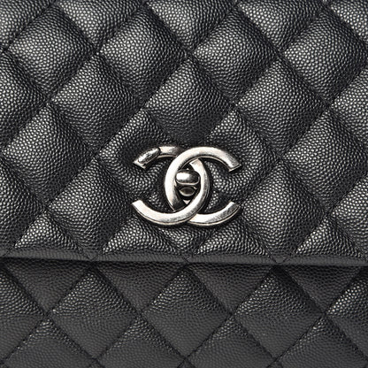 Chanel Caviar Quilted Small Coco Handle Flap Black 10 of 11
