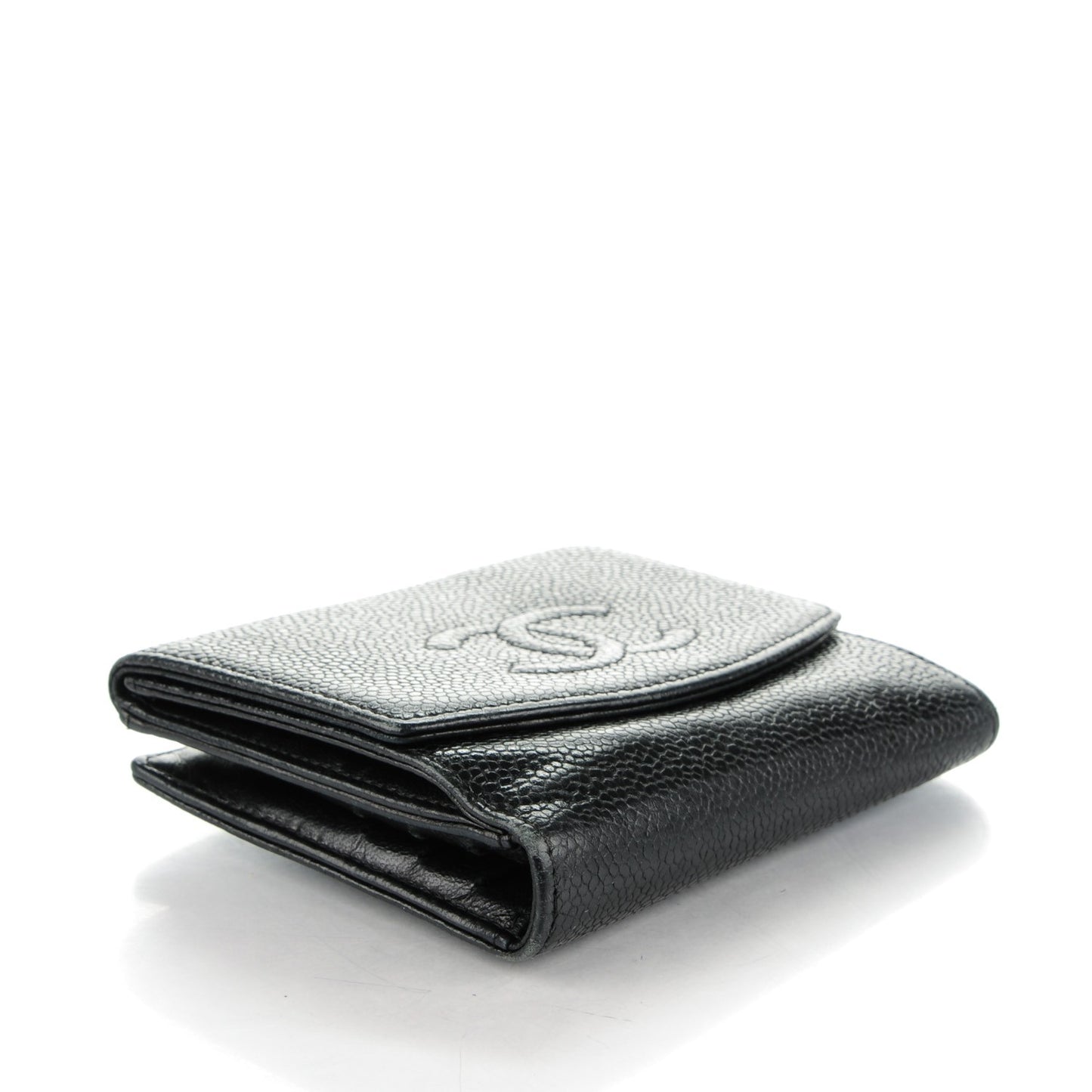Caviar Timeless CC Compact French Wallet Black