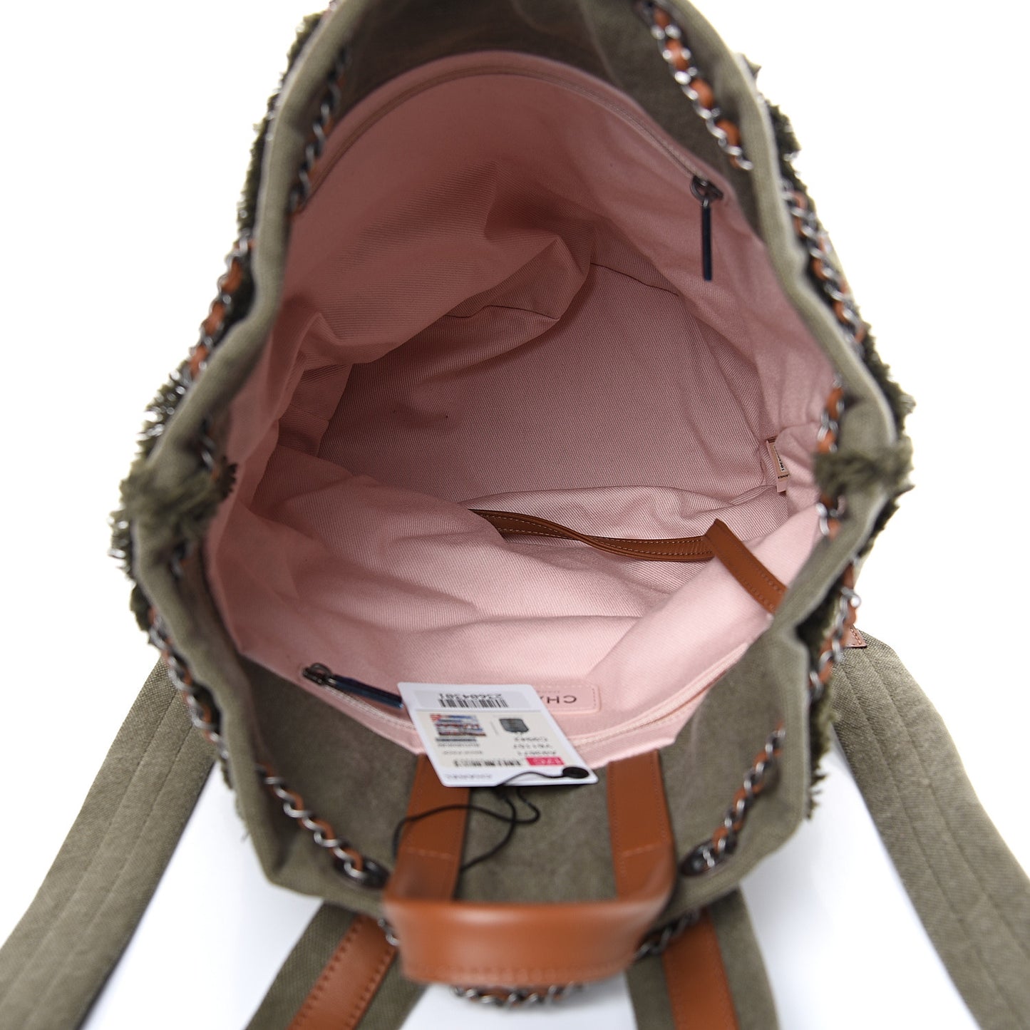 Canvas Sequins Cubano Trip Backpack Khaki