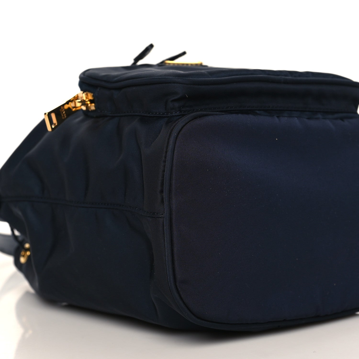 Prada Saffiano Tessuto Nylon Mini Bucket Crossbody Bag Navy 8 of 9
