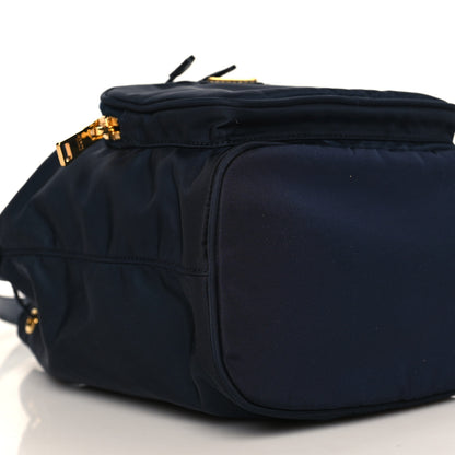 Prada Saffiano Tessuto Nylon Mini Bucket Crossbody Bag Navy 8 of 9