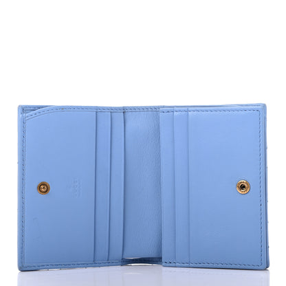 Gucci Calfskin Matelasse GG Marmont Card Case Clear Sky Blue 5 of 11