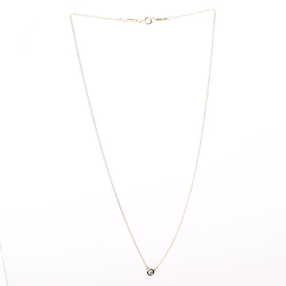 Tiffany 18K Rose Gold Diamond .07ct Elsa Peretti Diamonds by the Yard Pendant Necklace 2 of 6