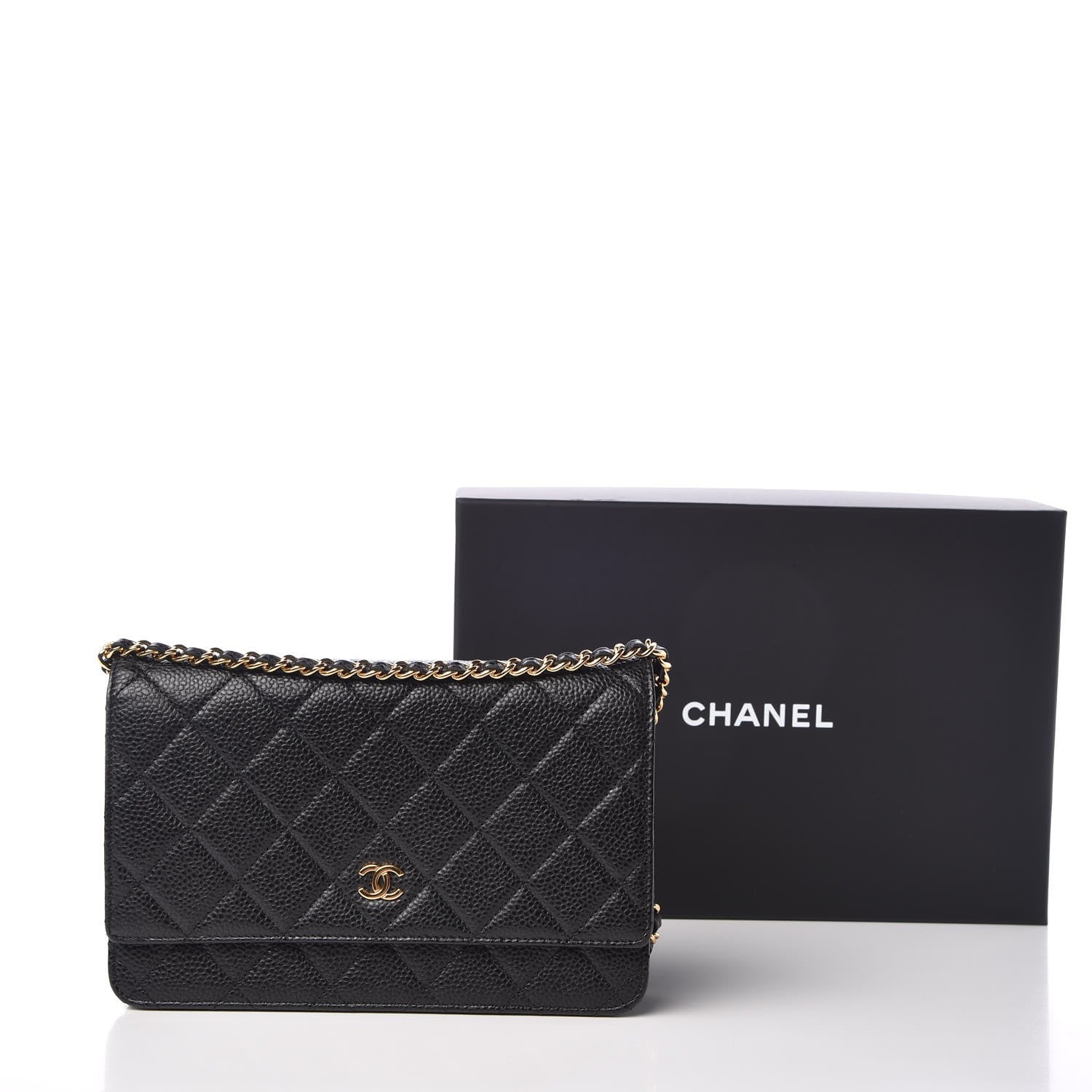 Chanel Caviar Quilted Wallet On Chain WOC Black 9 of 9