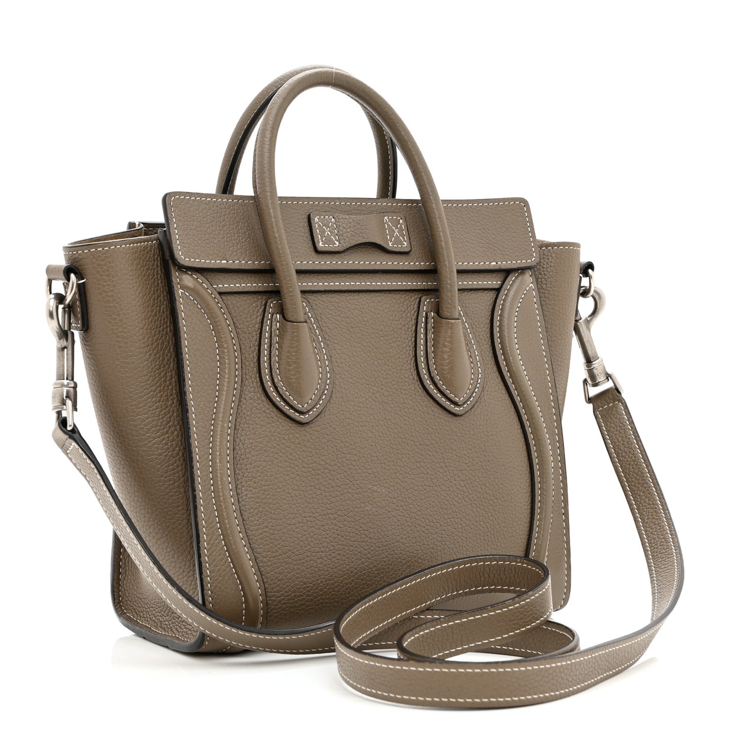 Drummed Calfskin Nano Luggage Souris