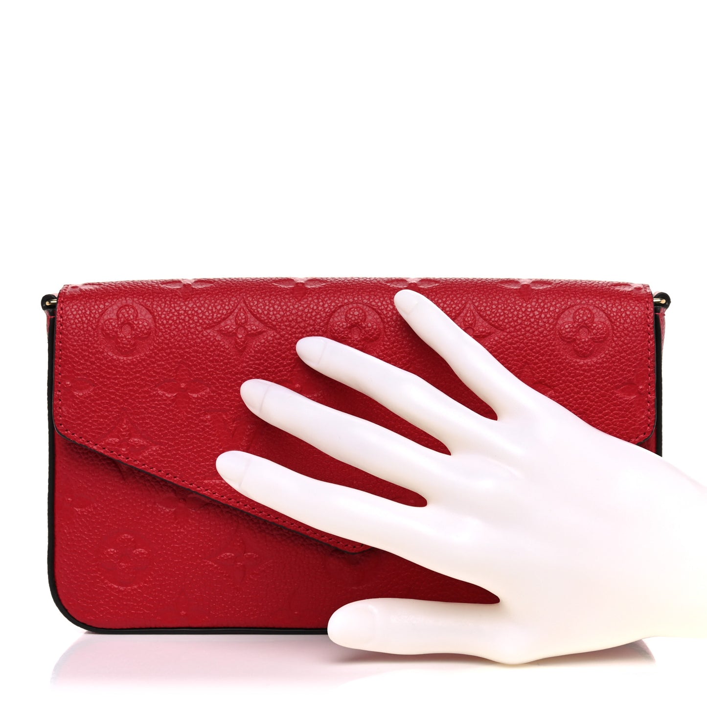 Empreinte Pochette Felicie Chain Wallet Scarlet