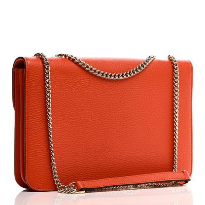 Gucci Dollar Calfskin Interlocking G Shoulder Bag Sun Orange 3 of 10