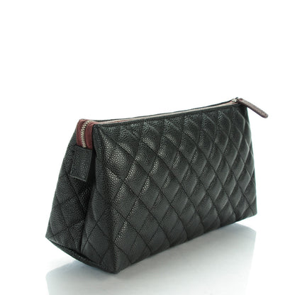 Chanel Caviar Quilted Cosmetic Case Black 3 of 7
