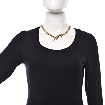 Cartier 18K Yellow Gold Emerald Black Onyx Maillon Panthere Collar Necklace 2 of 5