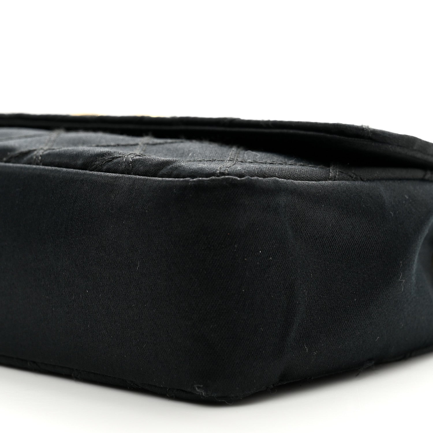 Chanel Satin Double Stitched Mini Single Flap Black 10 of 11