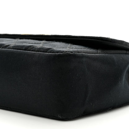 Chanel Satin Double Stitched Mini Single Flap Black 10 of 11