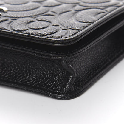 Chanel Caviar Camellia Embossed Chain Belt Bag Black 11 of 13